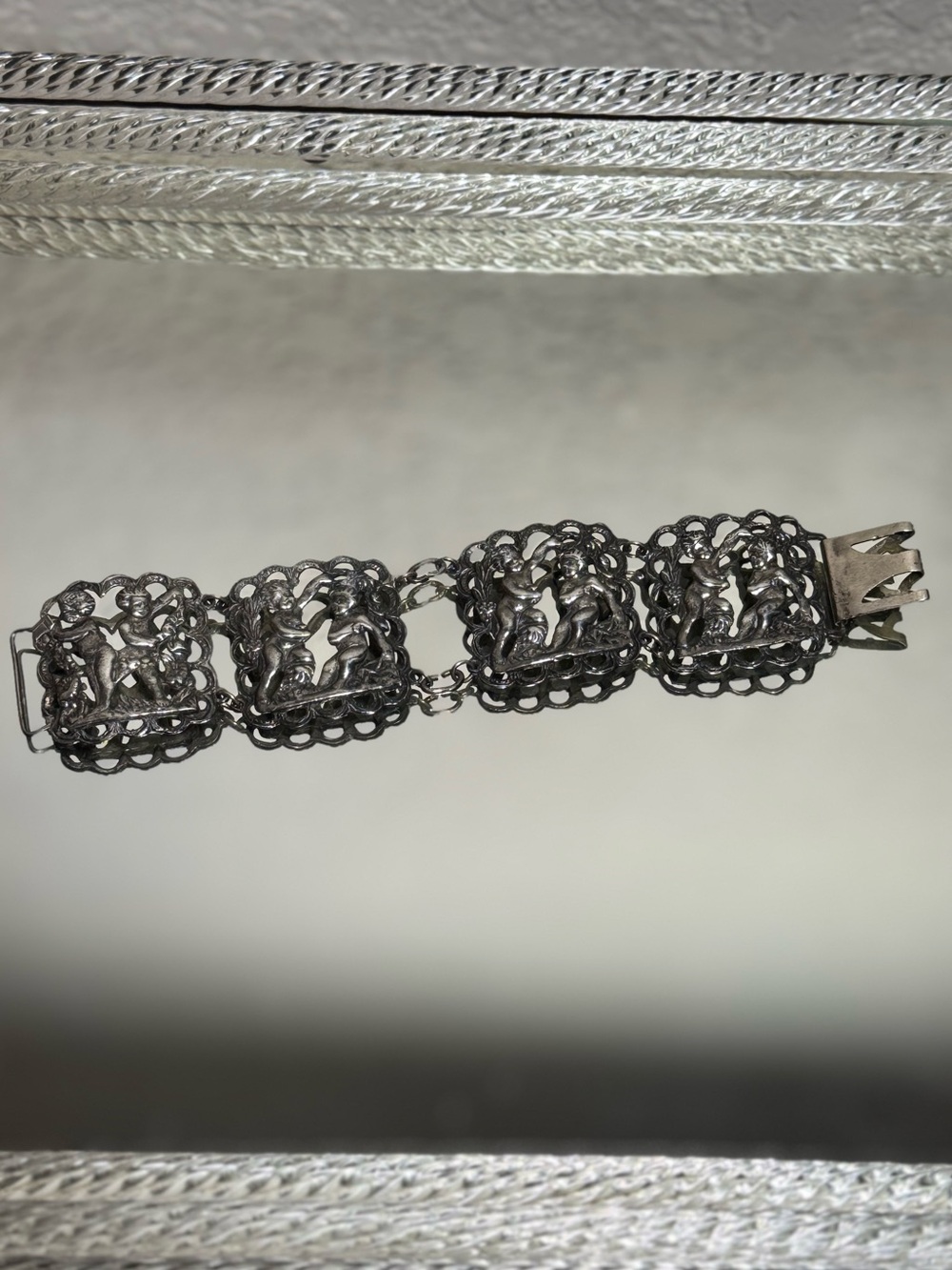 Antique Cherub Panel Bracelet